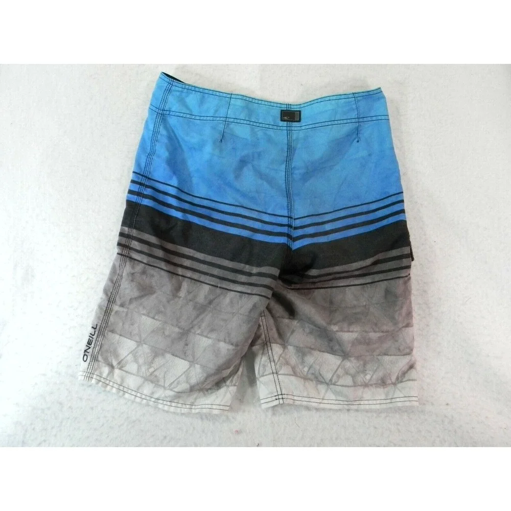O'Neill Board Shorts Swim Trunks Mens 29 x 11 Blue Microfiber Cargo Pocket